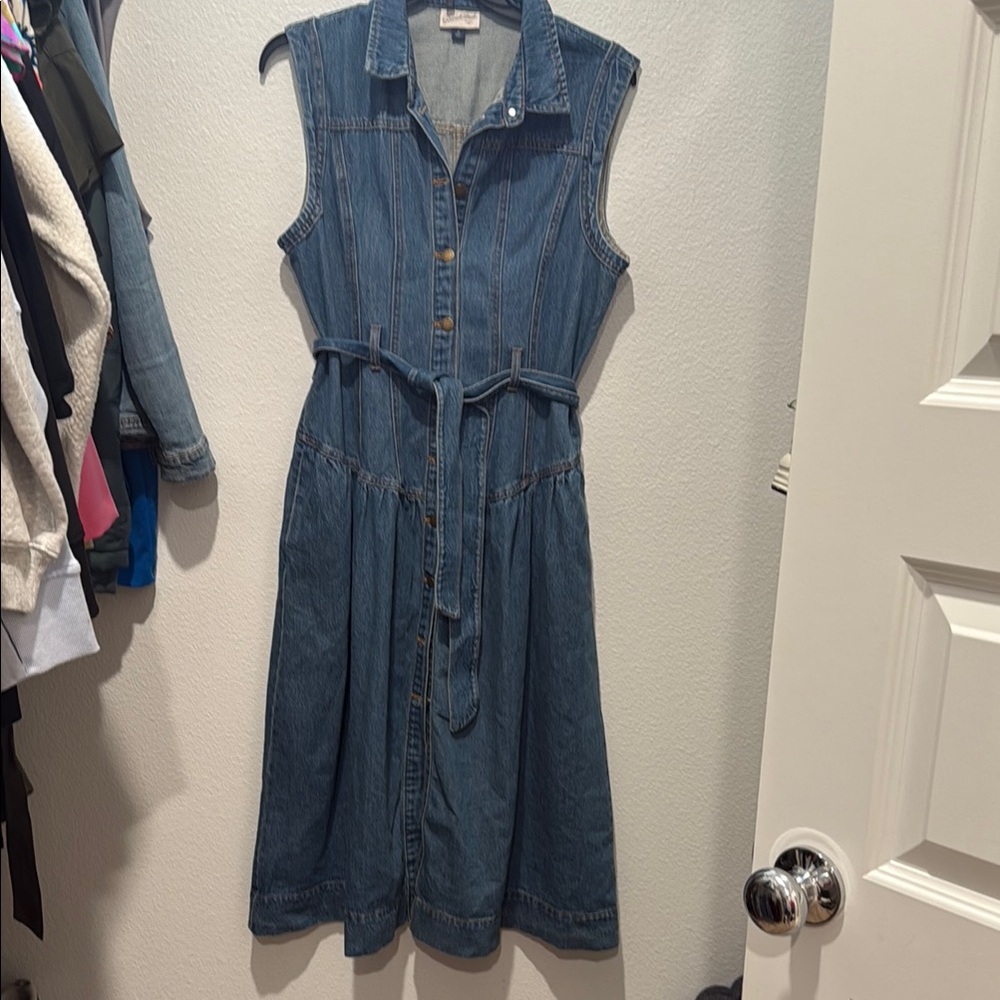 Universal Thread Blue Denim Midi Dress
